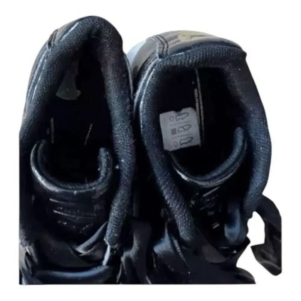 Puma Roma Toddler Shoes Size 8C Black Patent Leather Low Top Ribbon Girls